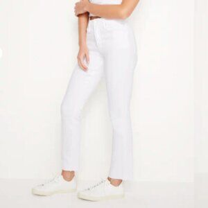 Good American Straight Ankle Jeans in White Size 0/25